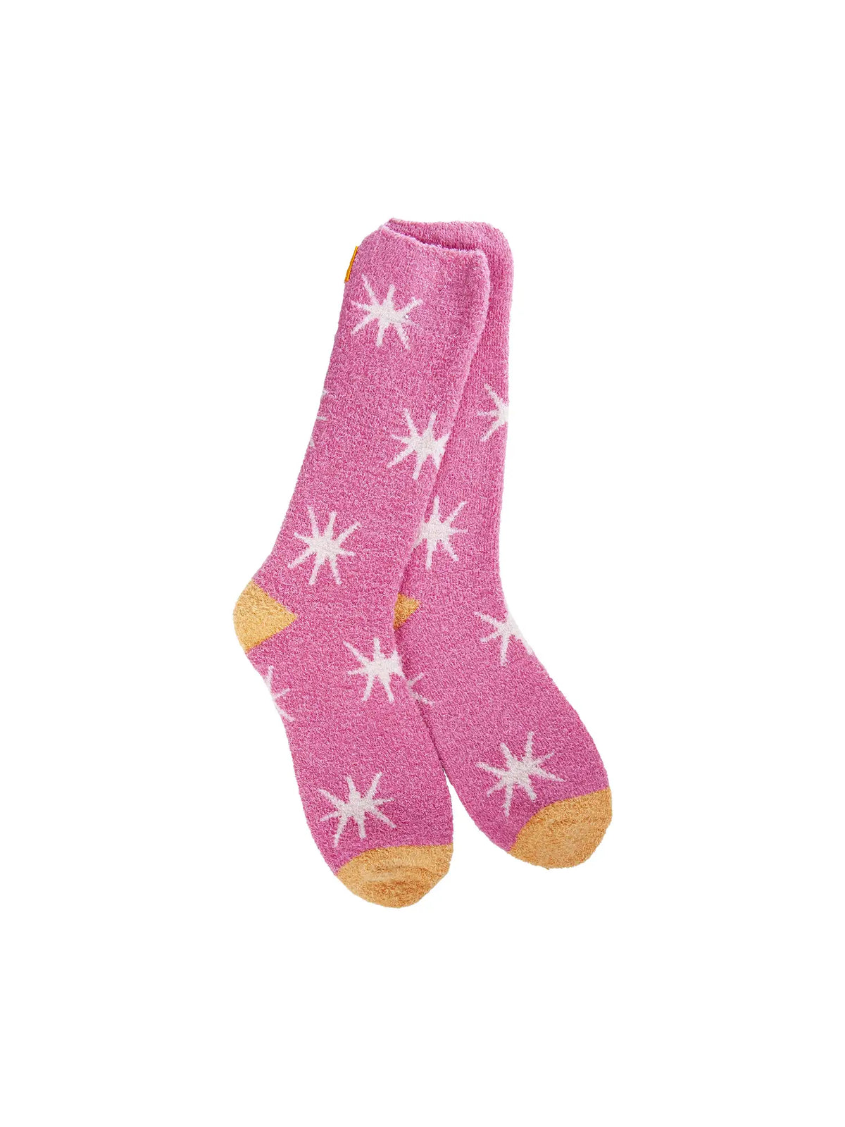 World's Softest Cozy Cali Crew Sock Starburst Azalea