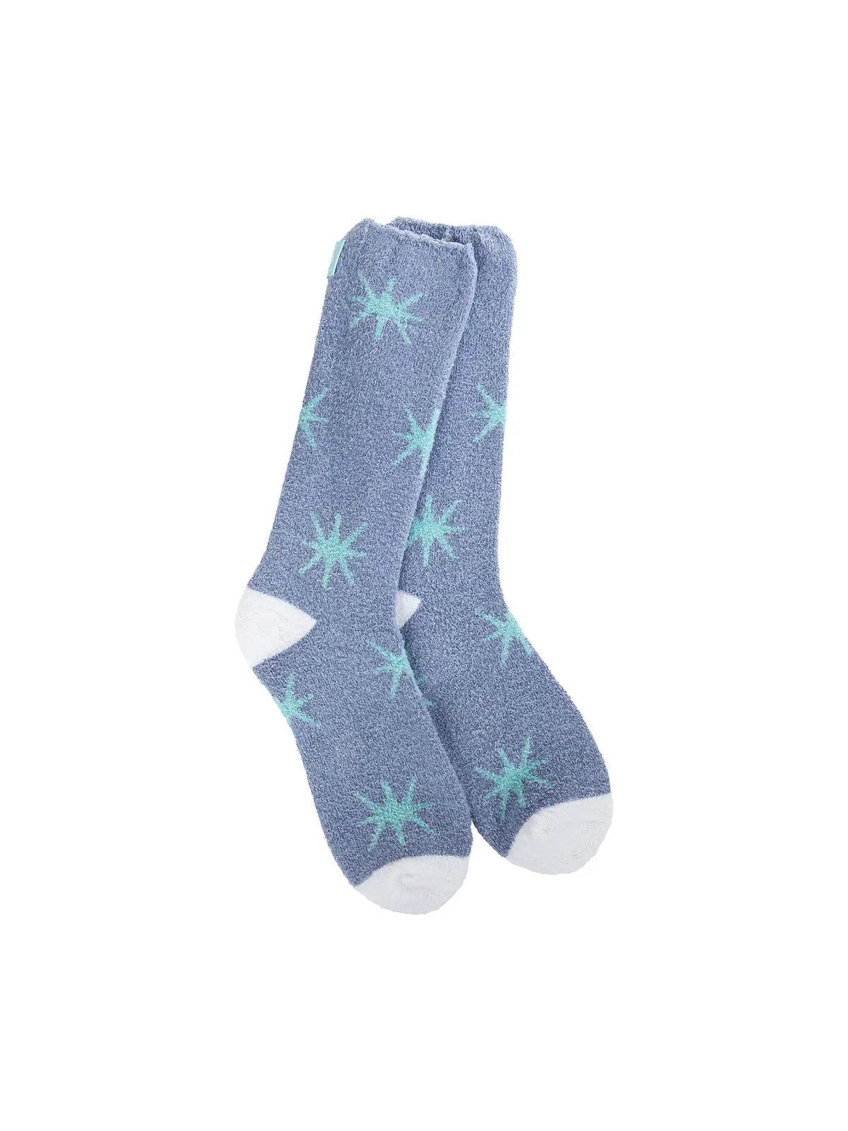 World's Softest Cozy Cali Crew Sock Starburst Cool