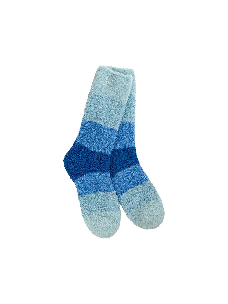 World's Softest Cozy Ombre Crew Sock Blue