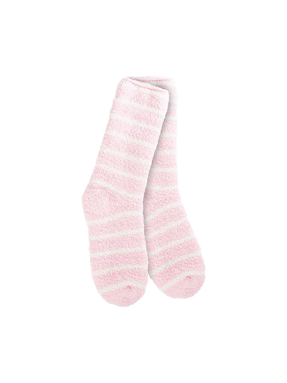 World's Softest Holiday Knit Pickin' Fireside Crew Sock Candy Stripe Pink