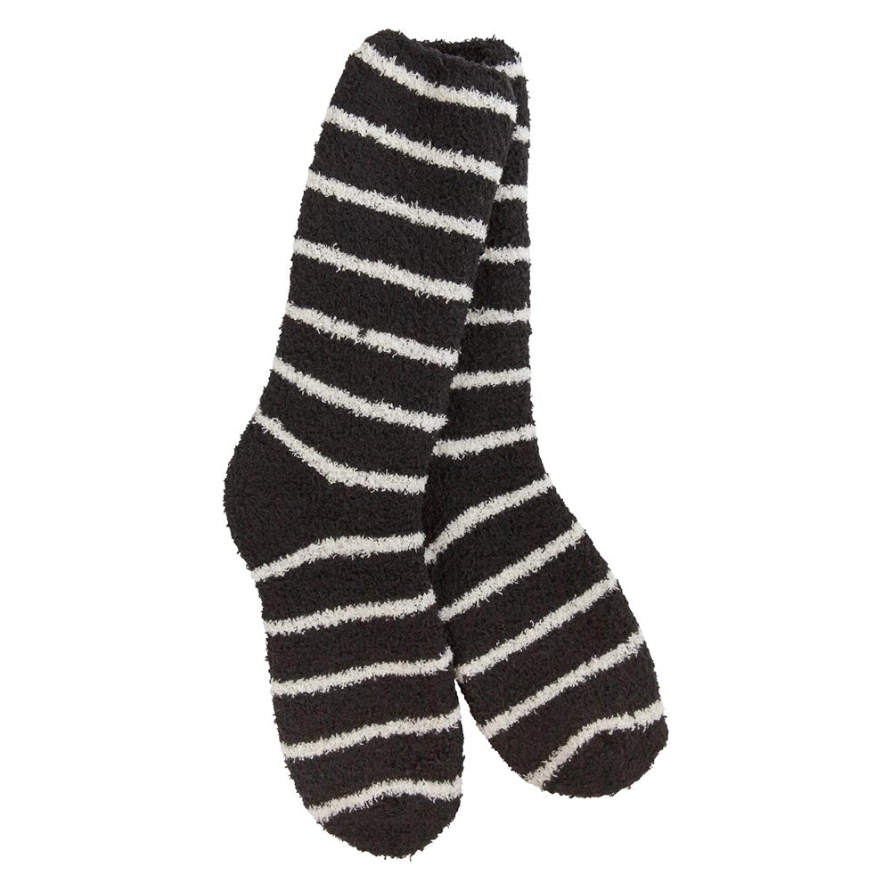 worlds softest fireside crew socks in onyx stripe