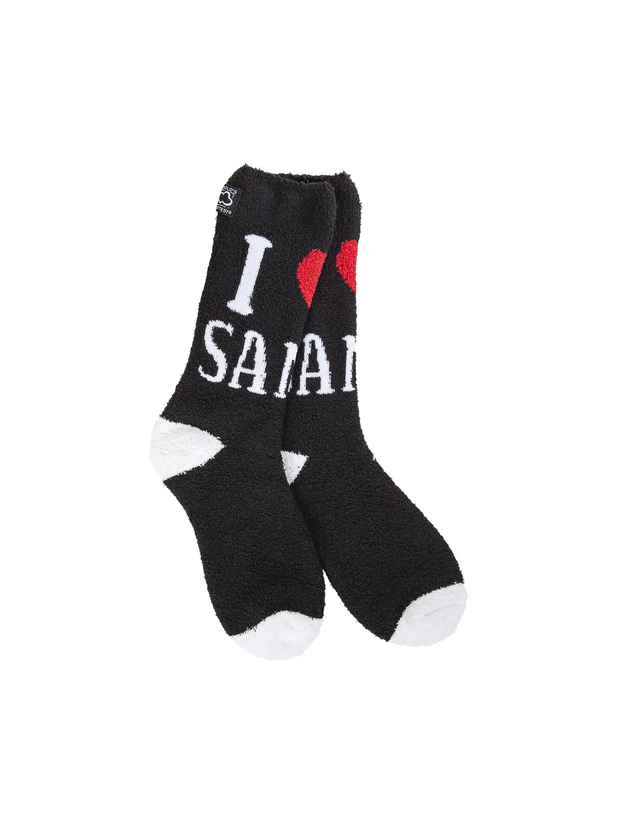 World's Softest Holiday Cozy Crew Sock I Heart Santa