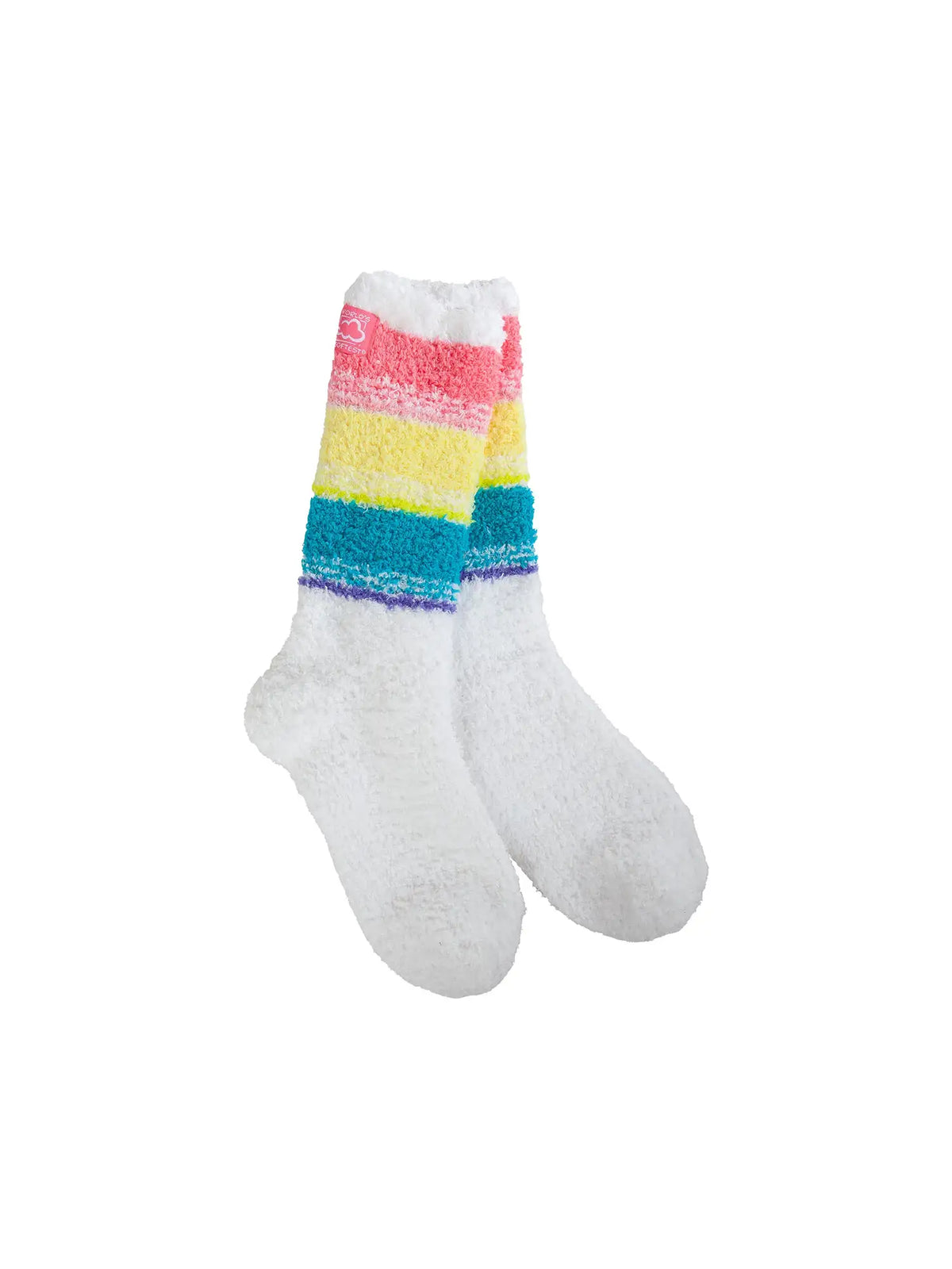 World's Softest Holiday Cozy Crew Sock Multi Stripes