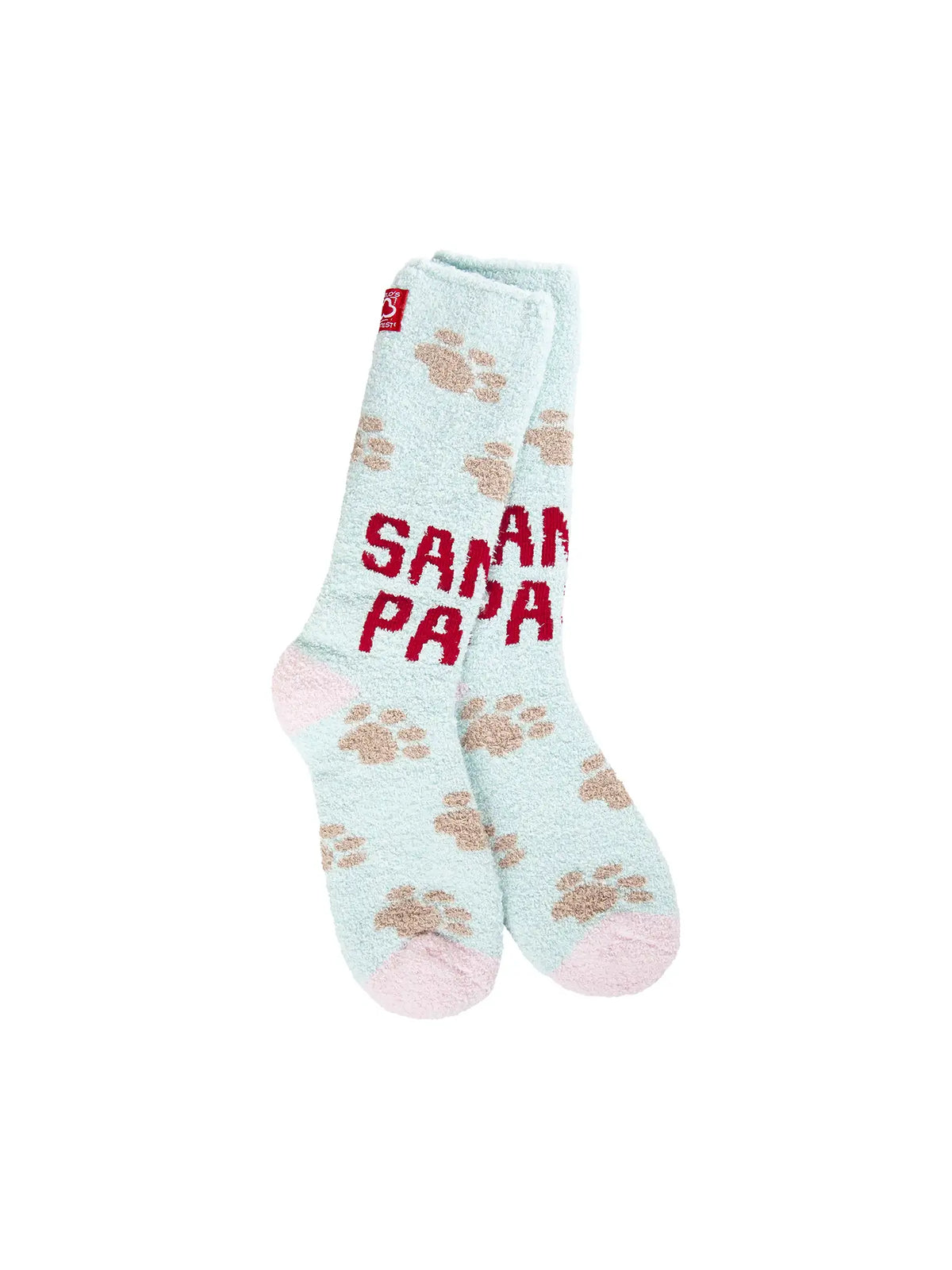 World's Softest Holiday Cozy Crew Sock Santa Paws