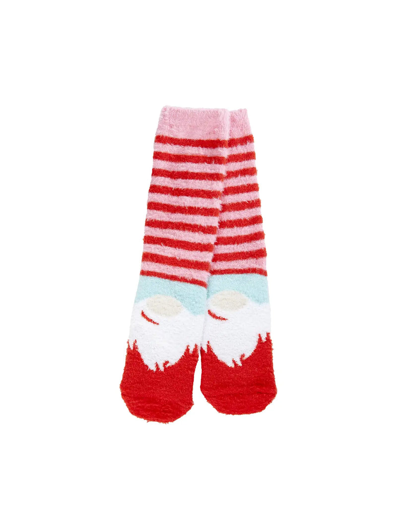 World's Softest Holiday Gnome Feathered Crew Sock Hoho