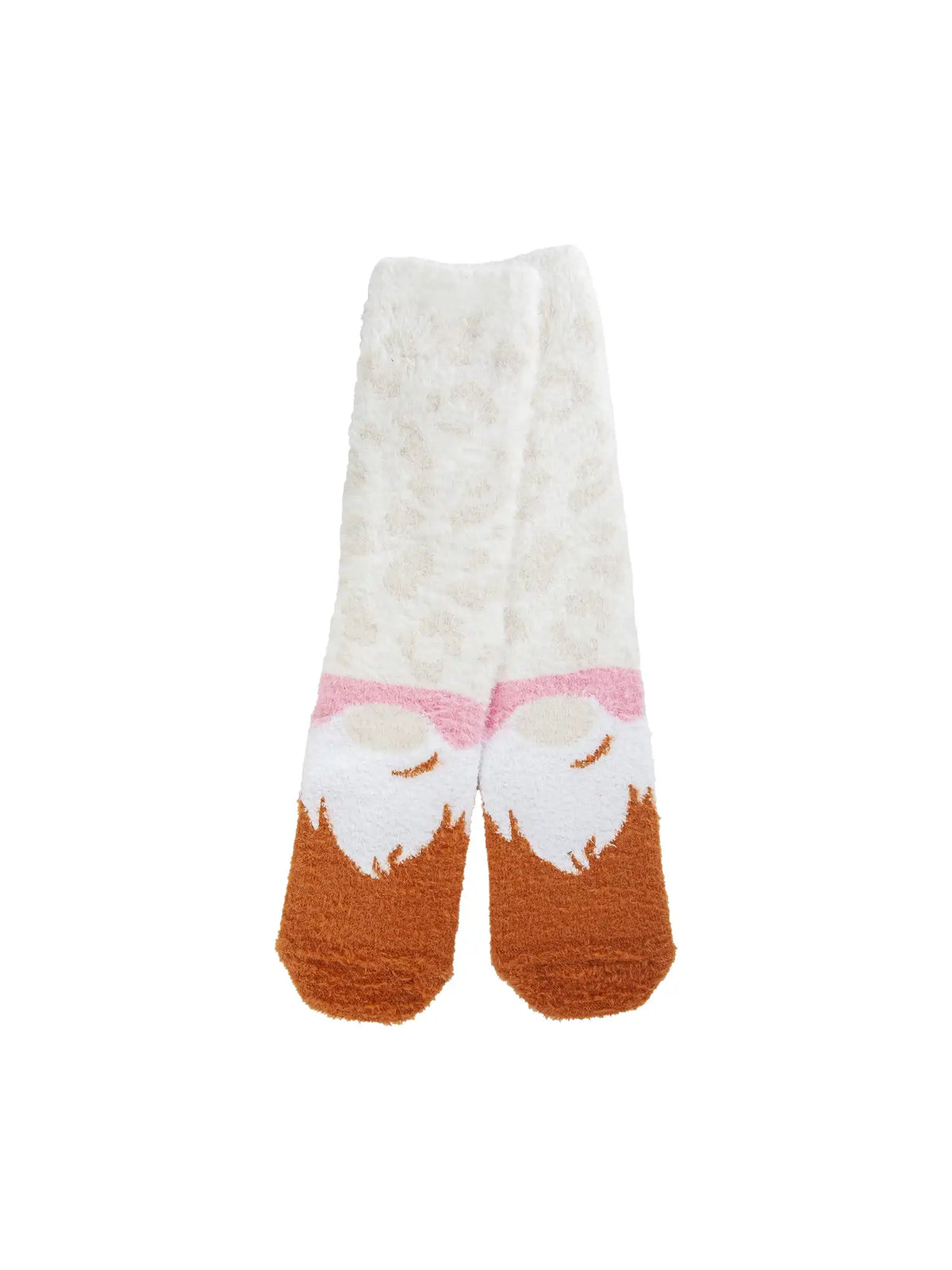 World's Softest Holiday Gnome Feathered Crew Sock Wild