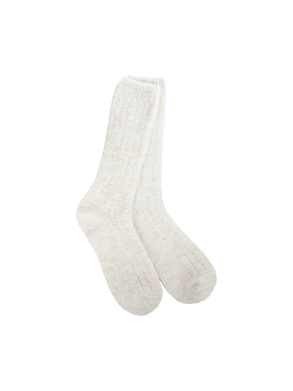 World's Softest Holiday Ragg Feather Crew Sock Oatmeal