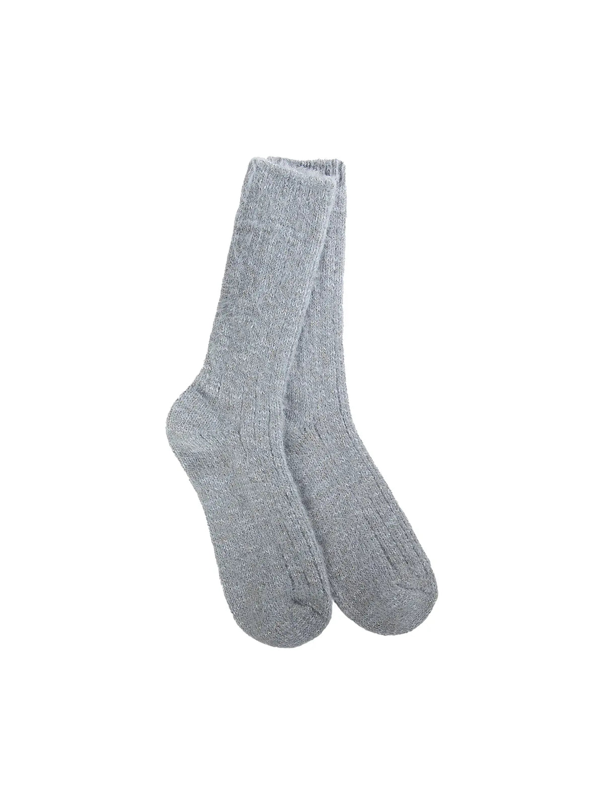 World's Softest Holiday Ragg Feather Crew Sock Smokey