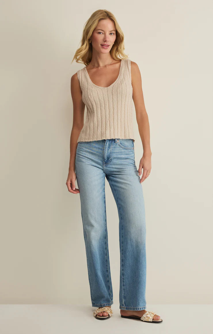 Z SUPPLY Acadia Sweater Tank island coconut