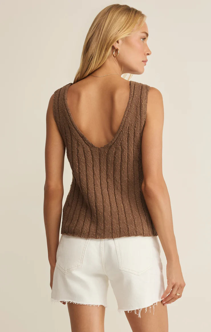 Z SUPPLY Acadia Sweater Tank palo santo