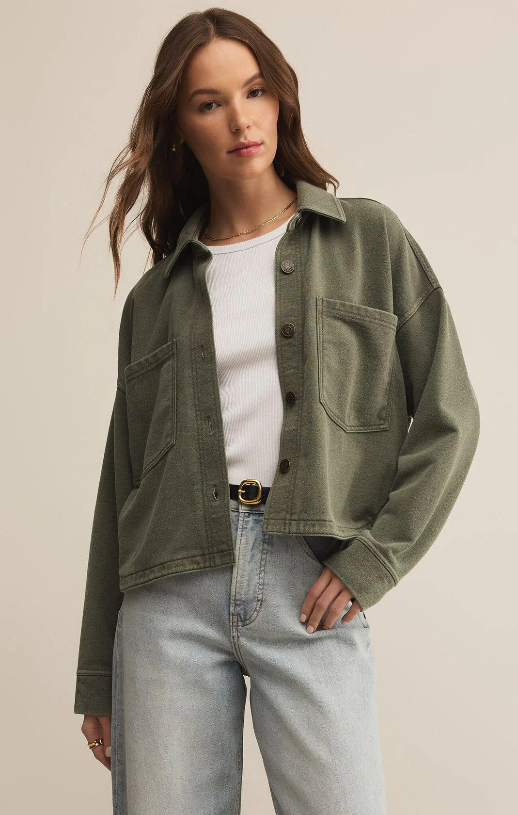 Z SUPPLY All Day Cropped Knit Jacket