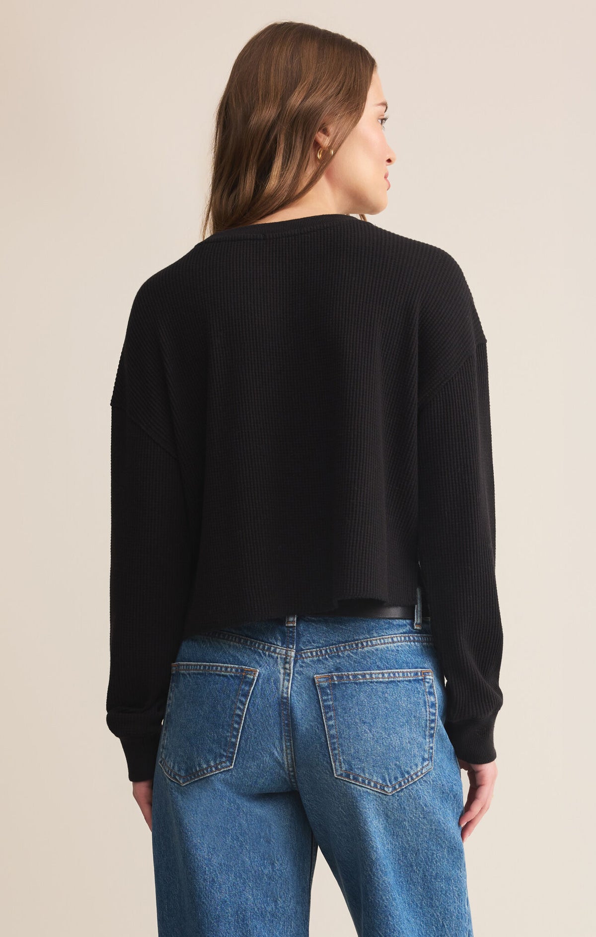 Z SUPPLY Angel Mini Thermal Top in black 