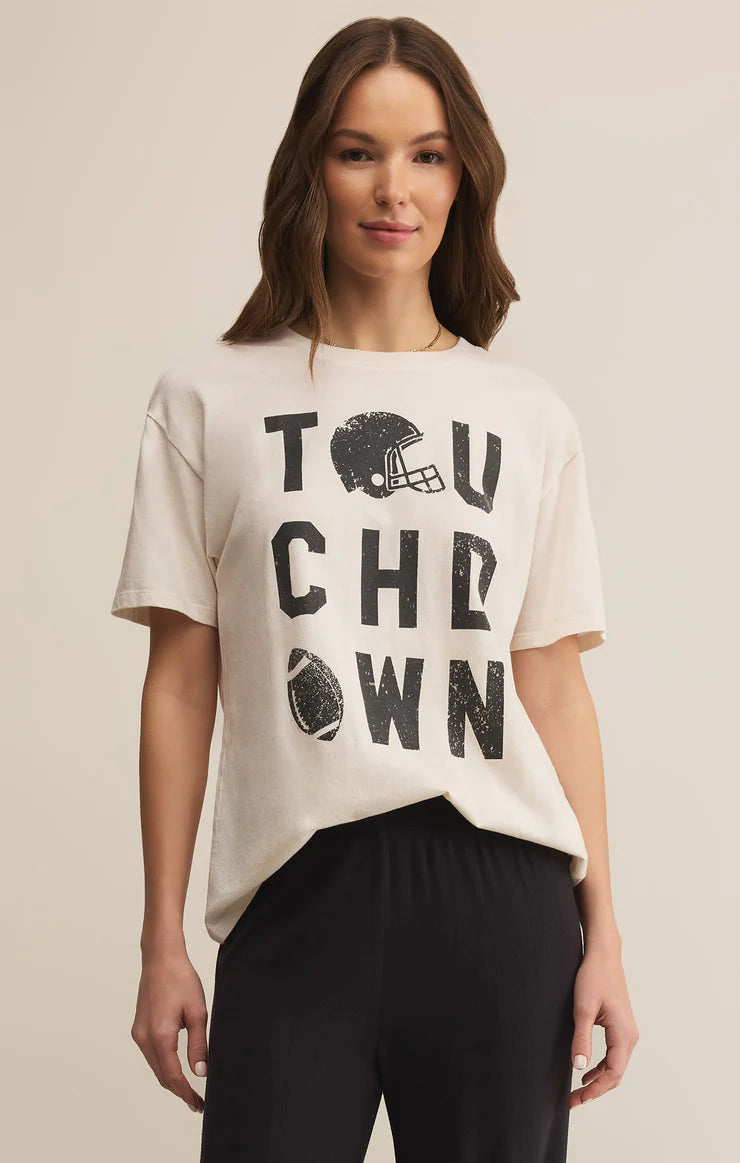 Z SUPPLY Boyfriend Touchdown Tee in vanilla ice