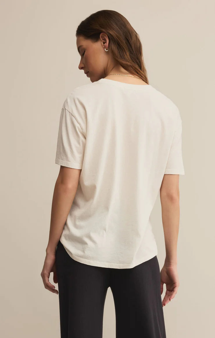 Z SUPPLY Boyfriend Touchdown Tee in vanilla ice