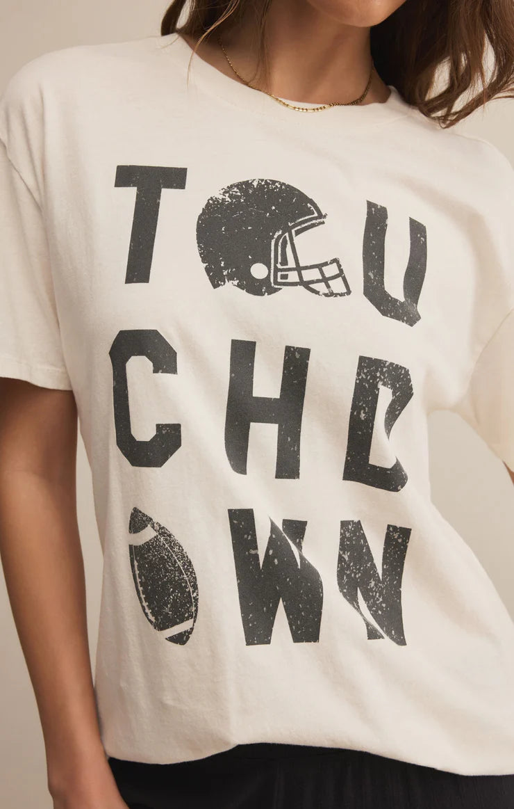 Z SUPPLY Boyfriend Touchdown Tee in vanilla ice