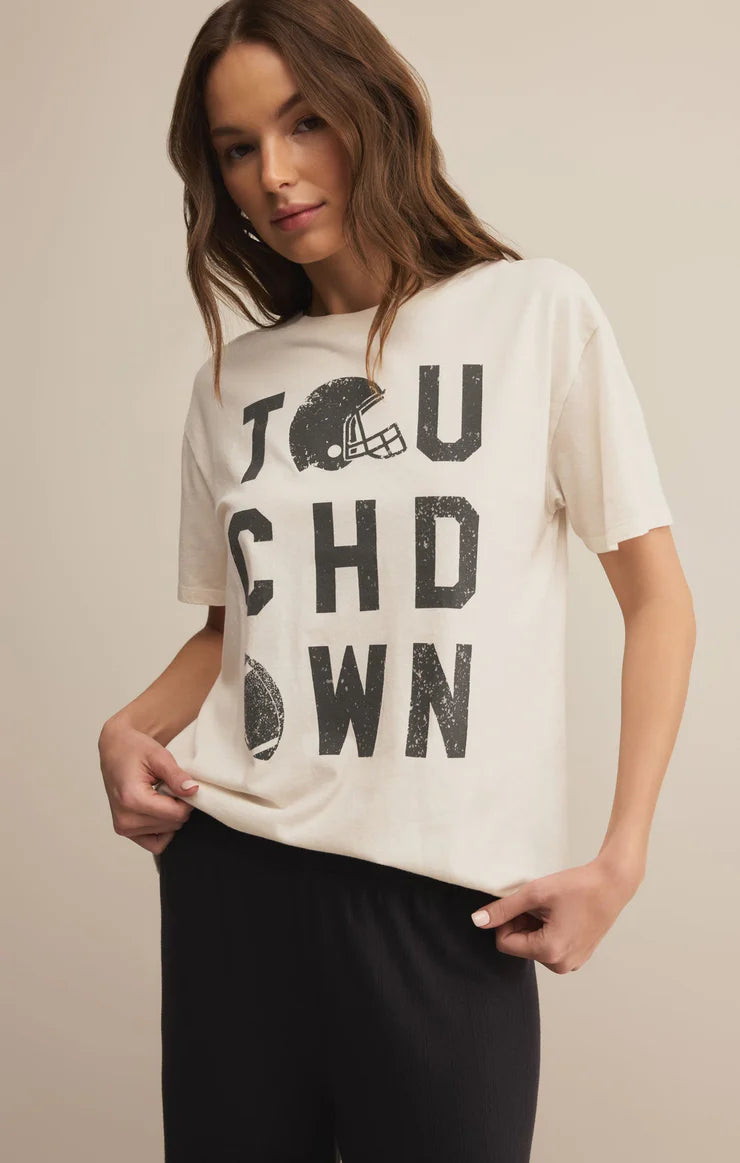 Z SUPPLY Boyfriend Touchdown Tee in vanilla ice