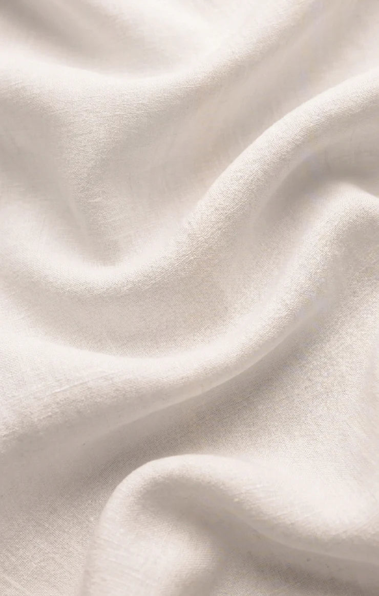 Z SUPPLY Brooke Smocked Linen Maxi Skirt  white