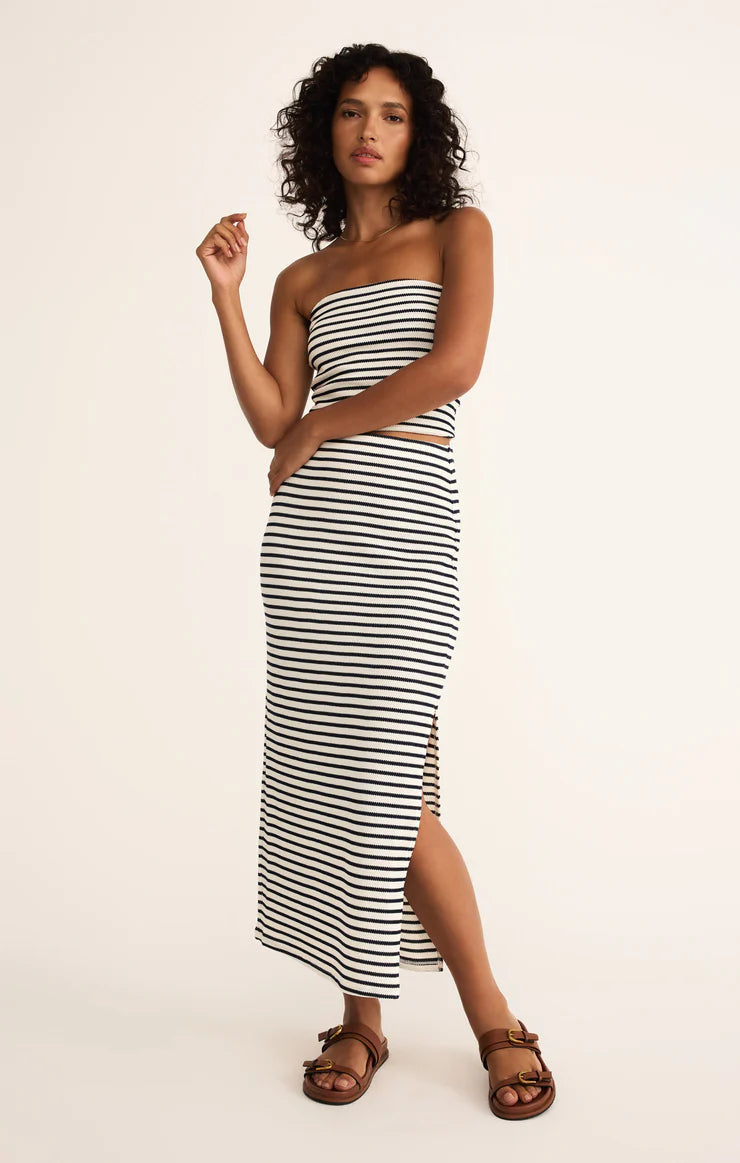 Z SUPPLY Caffari Stripe Tube Top Eclipse