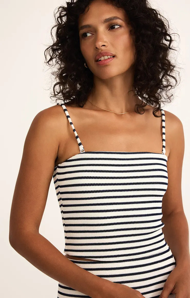 Z SUPPLY Caffari Stripe Tube Top Eclipse