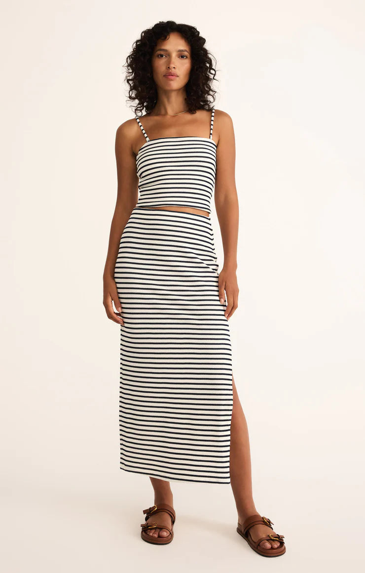Z SUPPLY Caffari Stripe Tube Top Eclipse