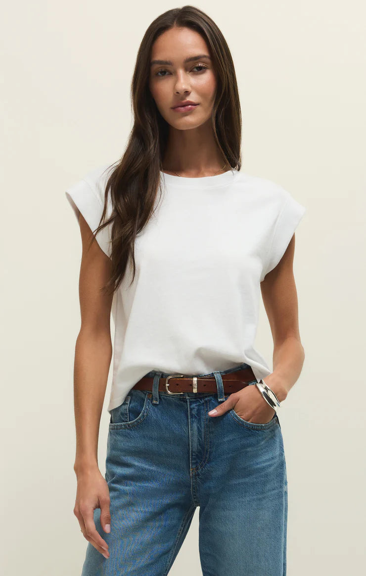 Z SUPPLY Camino Jersey Top white 