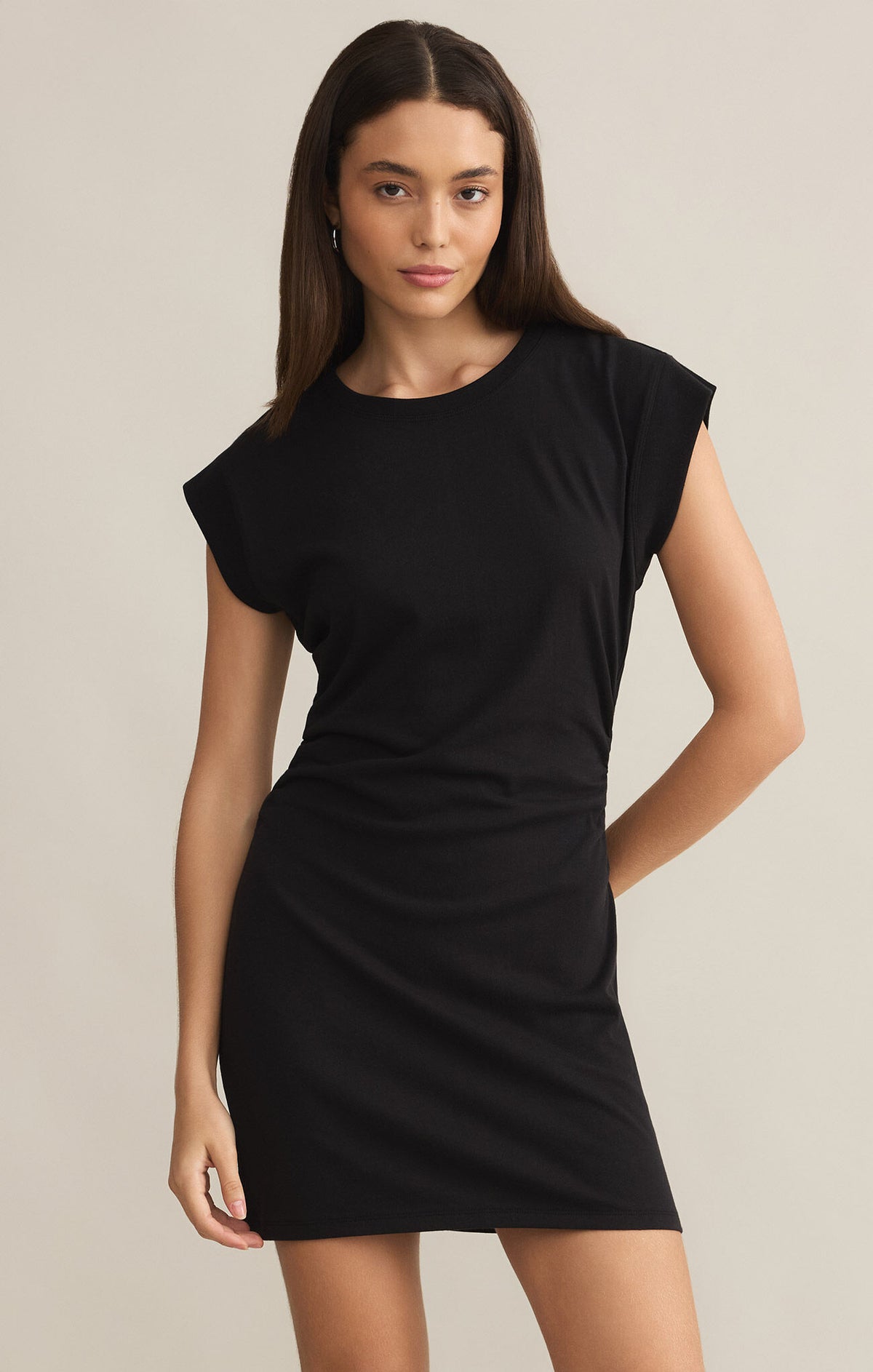 Z SUPPLY Camino Mini Dress in black-front