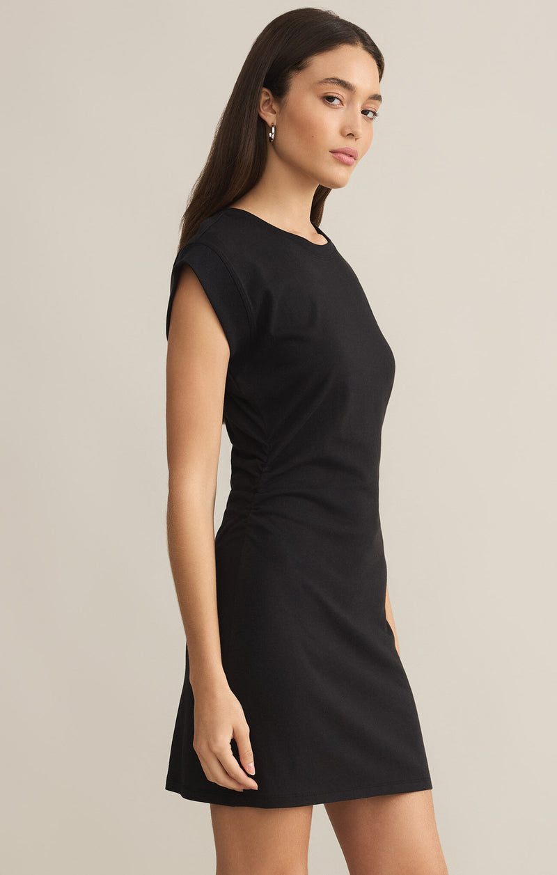 Z SUPPLY Camino Mini Dress in black-side