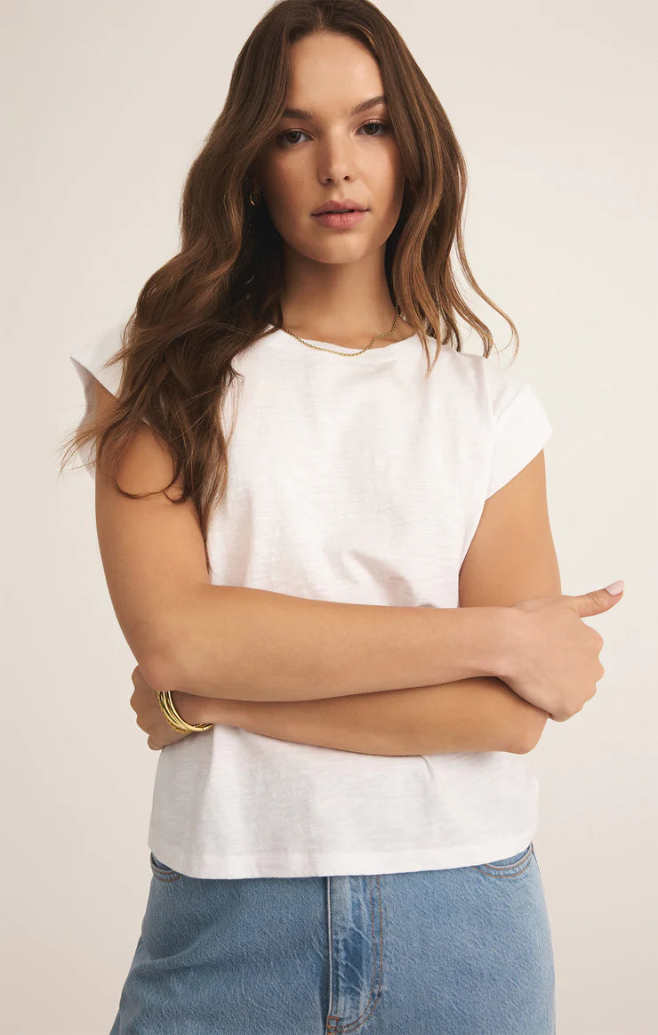 Z SUPPLY Camino Slub Tee White
