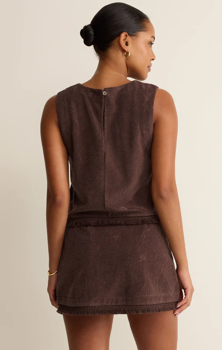 Z SUPPLY Canopy Wrap Skirt chocolate cherry