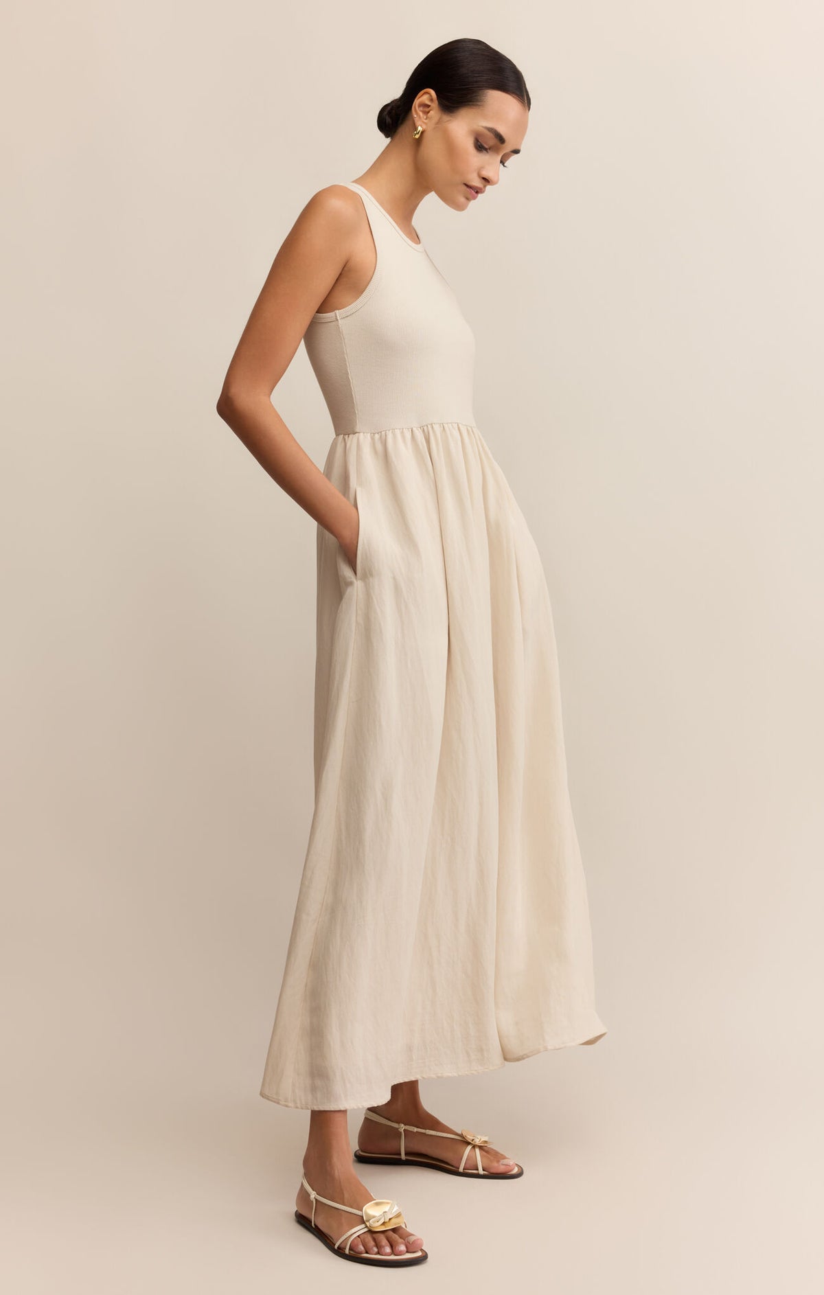 Z SUPPLY Charlotte Midi Dress Crystal