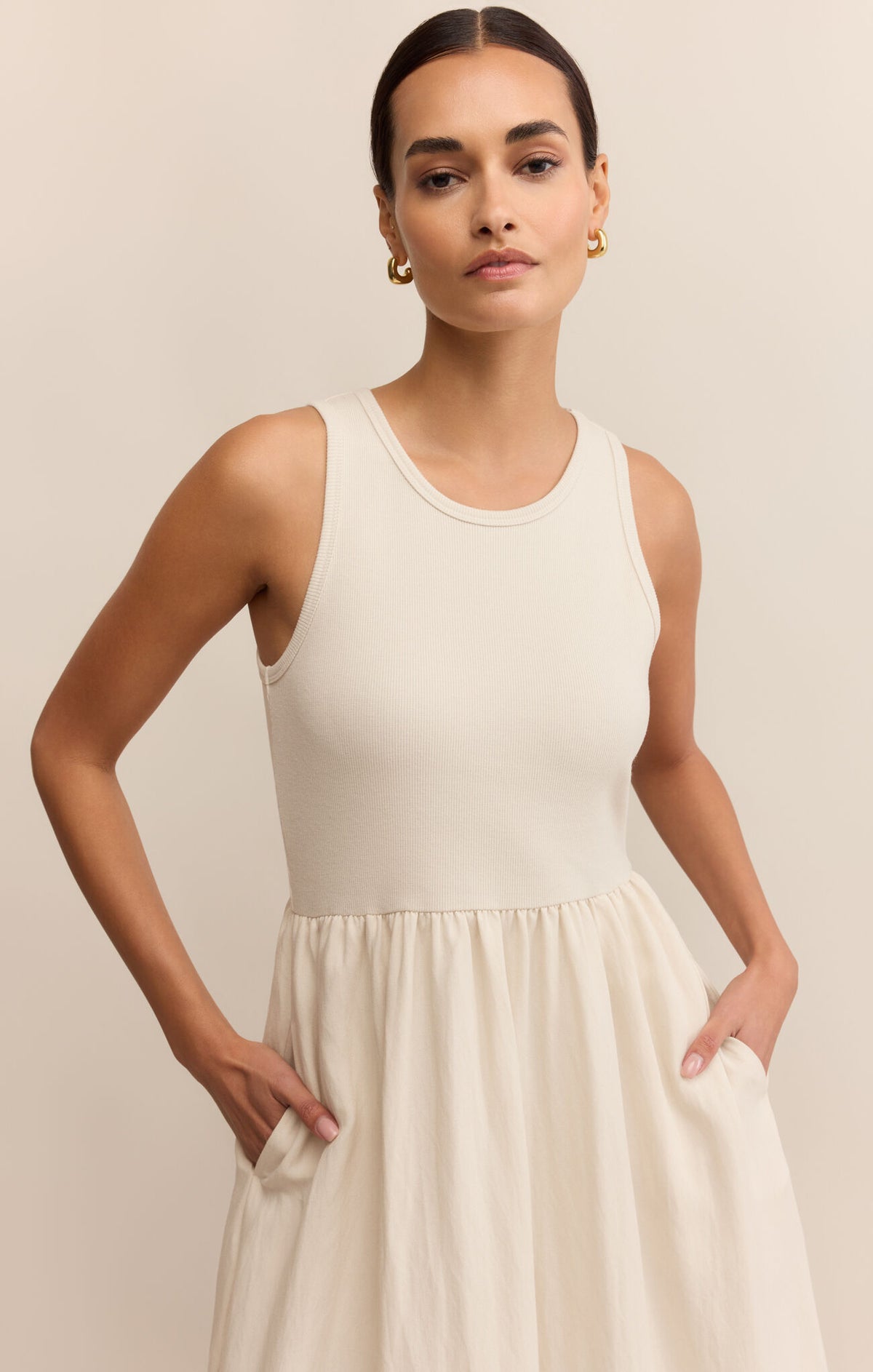 Z SUPPLY Charlotte Midi Dress Crystal