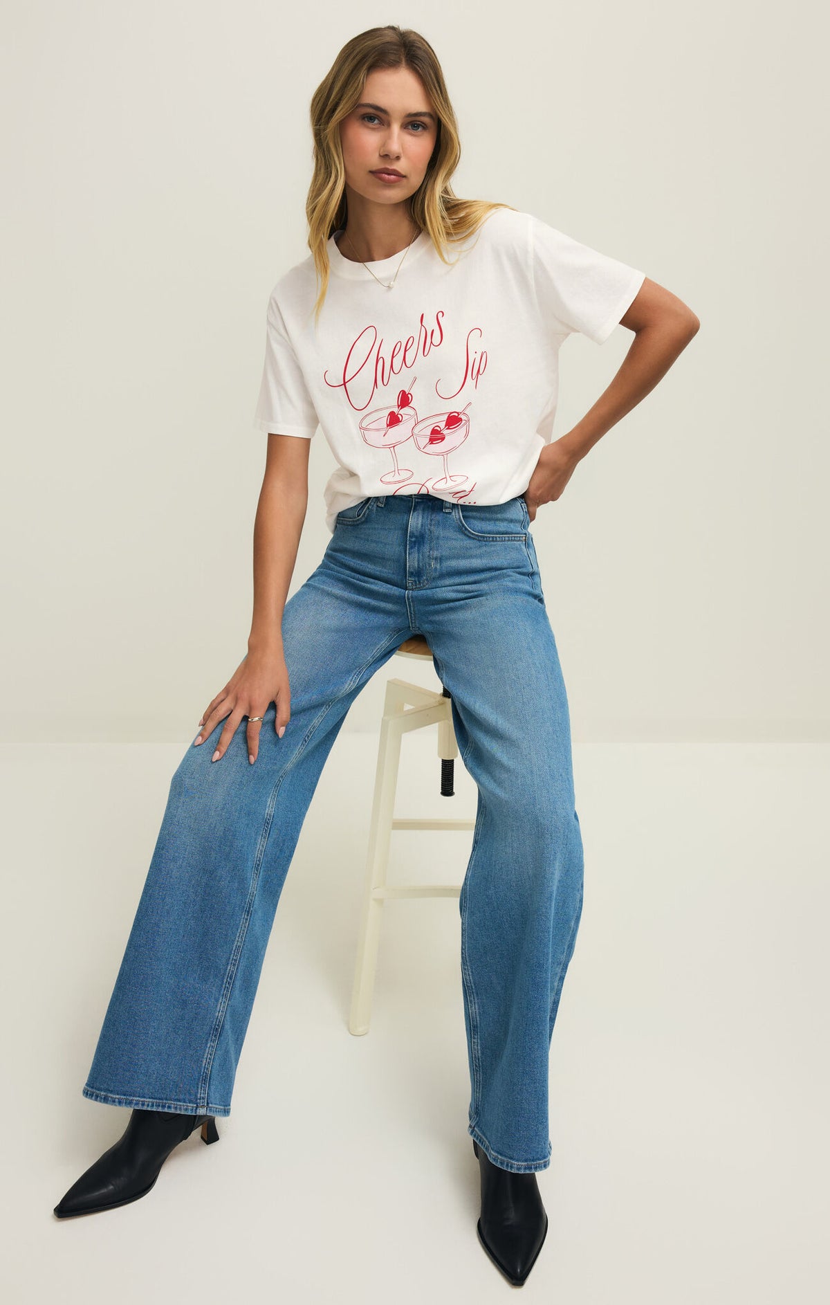 Z SUPPLY Cheers Boyfriend Tee sea salt 