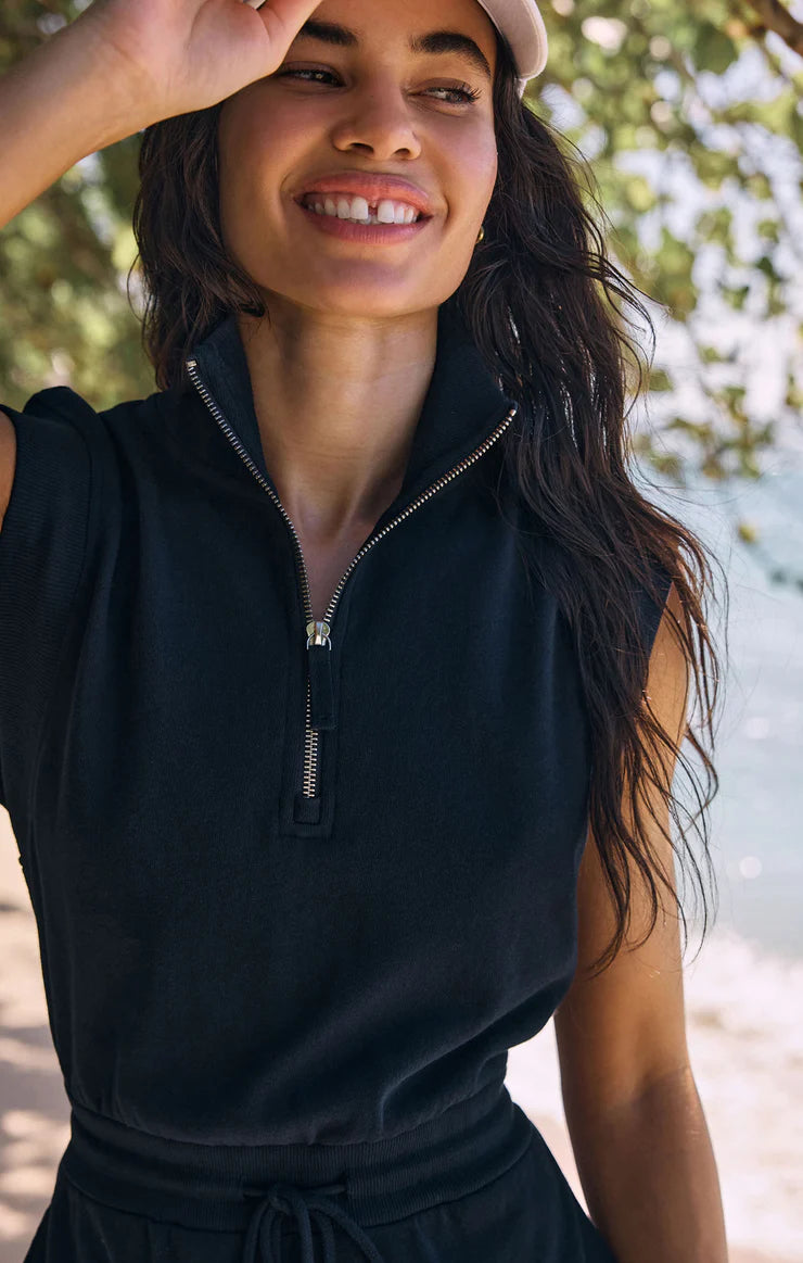 Z SUPPLY Club Quarter-Zip Active Mini Dress – Bliss