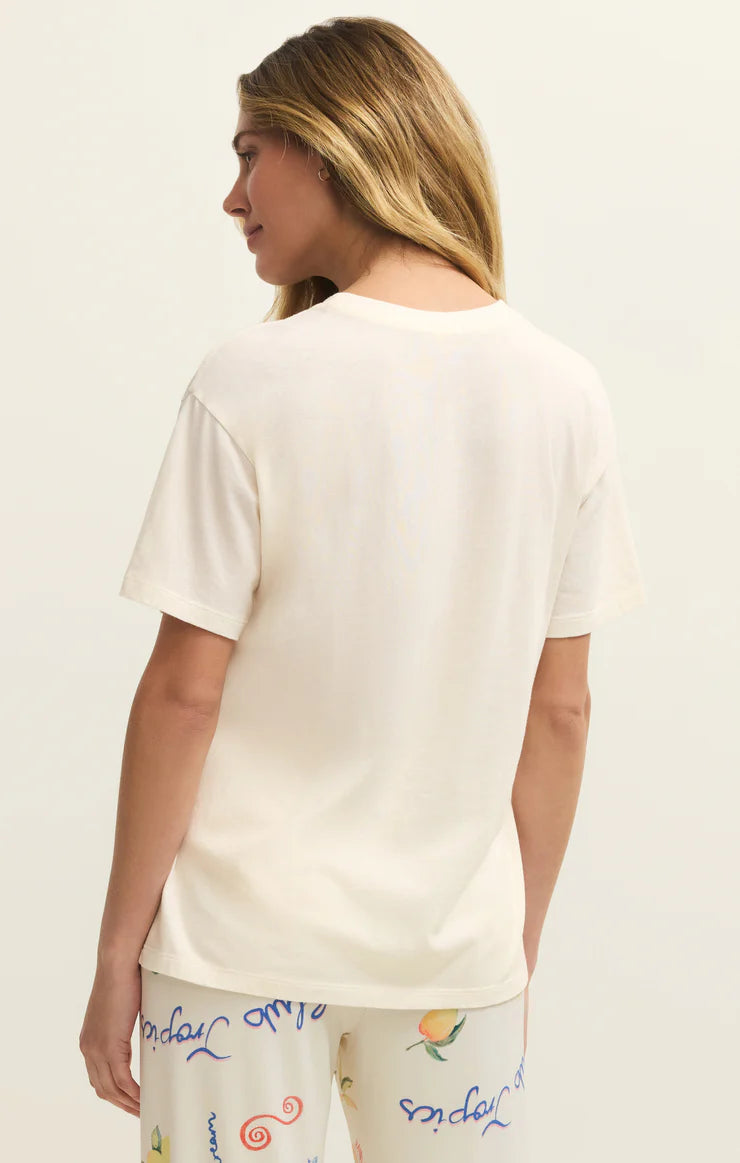 Z SUPPLY Club Tropics Boyfriend Tee vanilla ice