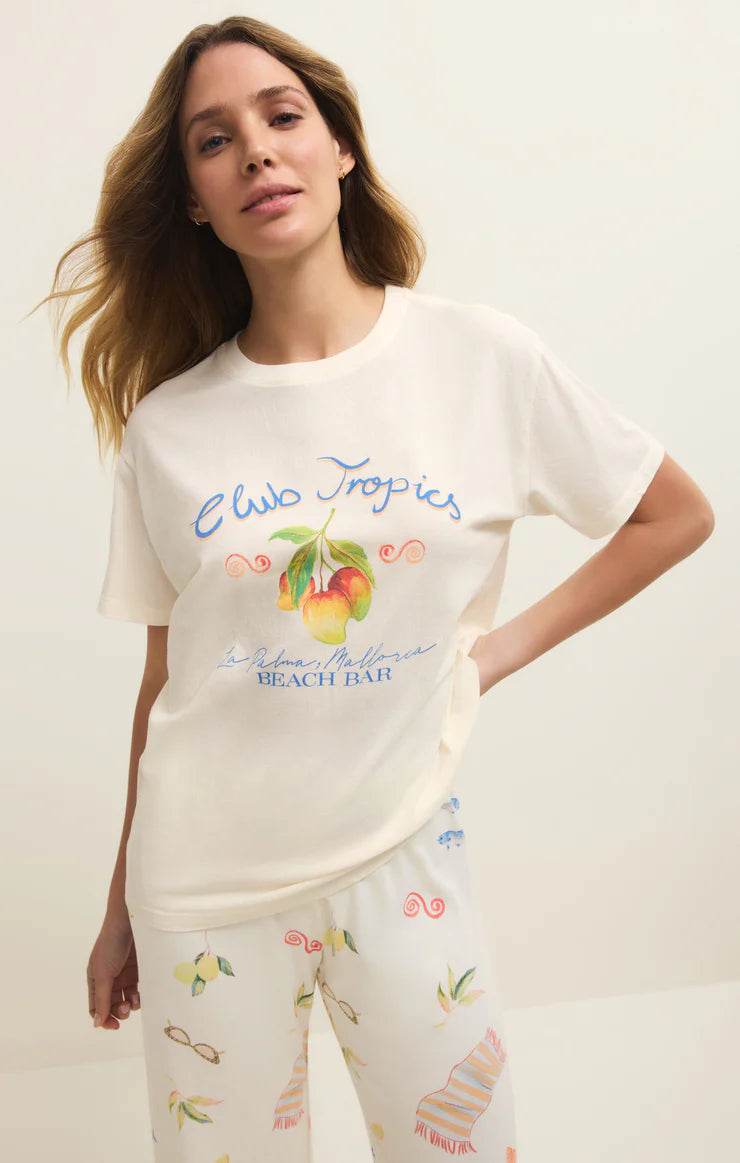 Z SUPPLY Club Tropics Boyfriend Tee vanilla ice