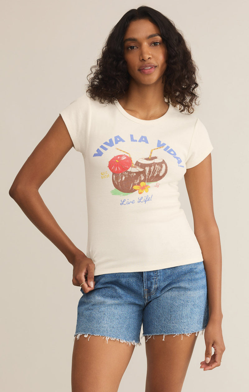 Z SUPPLY Coco Frio Cheeky Tee in sea salt