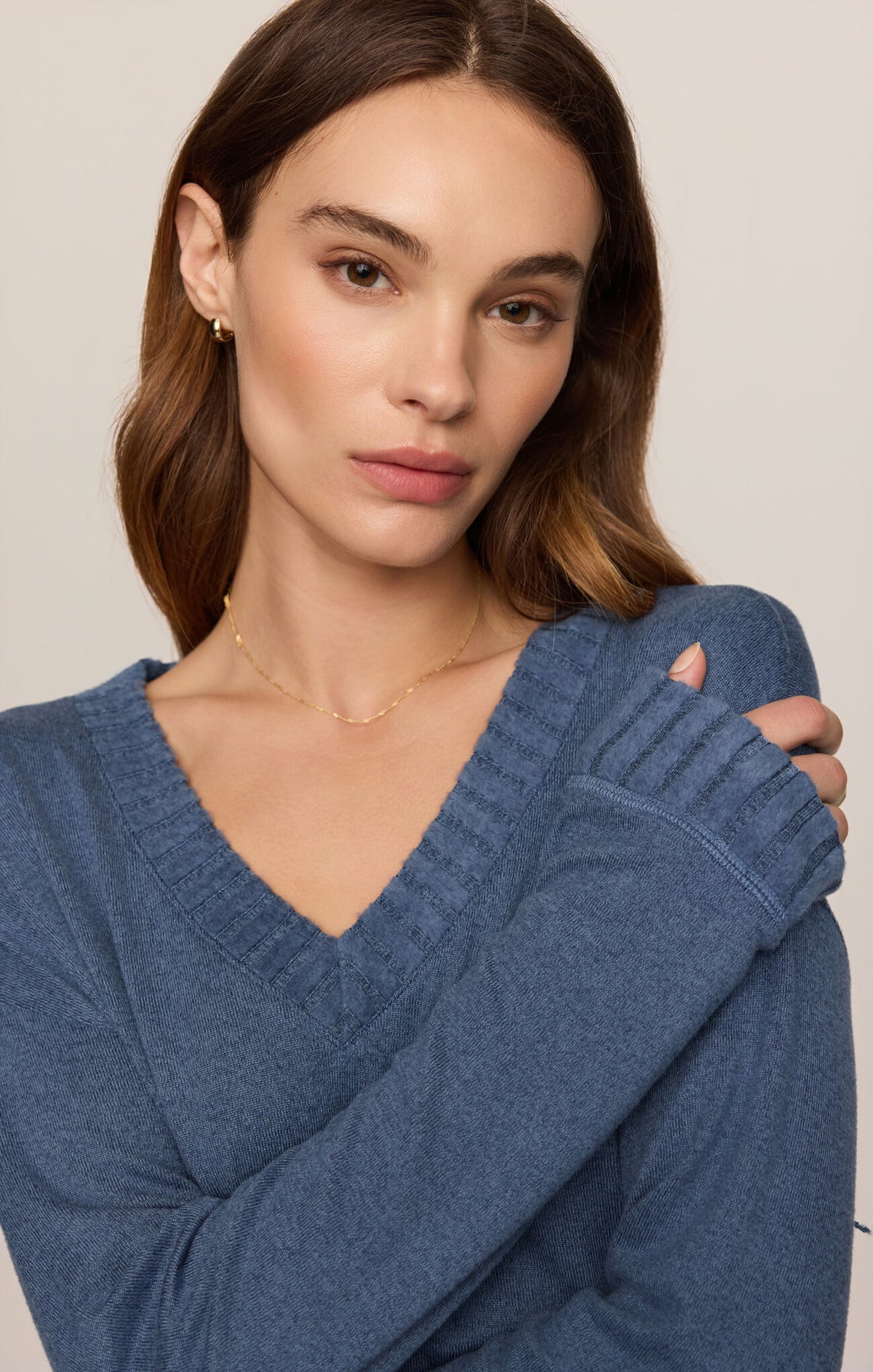 Z SUPPLY Courtney Long Sleeve Top true navy
