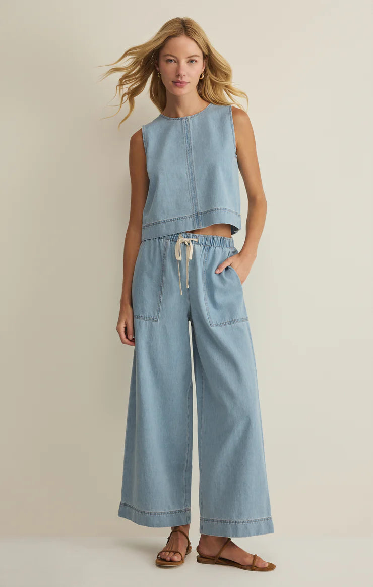 Z SUPPLY Daycation Denim Utility Pant coastal water