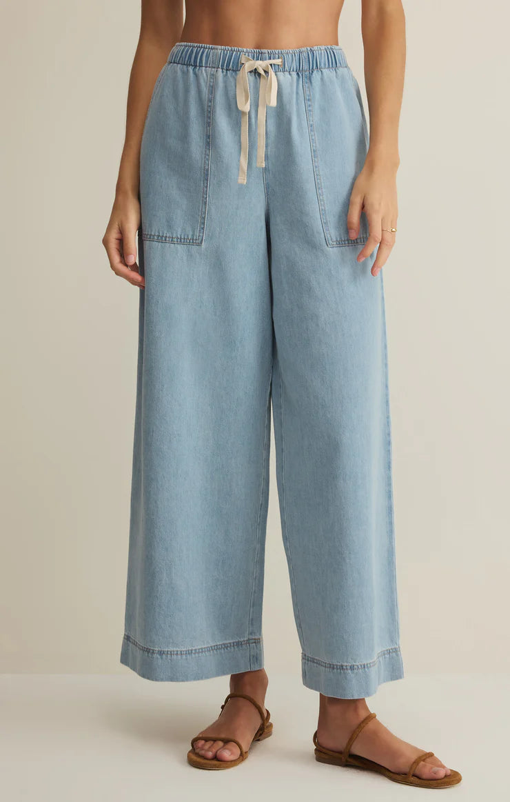 Z SUPPLY Daycation Denim Utility Pant coastal water