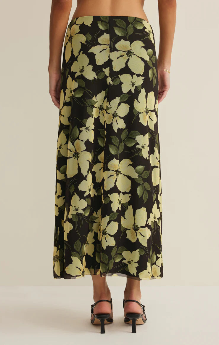 Z SUPPLY Eda Ren Floral Mesh Midi Skirt sunnyside 