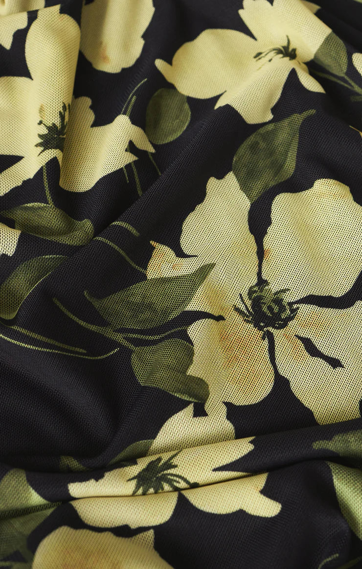 Z SUPPLY Eda Ren Floral Mesh Midi Skirt sunnyside 