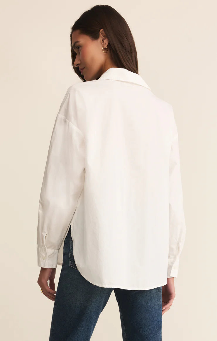 Z SUPPLY Elevated Poplin Shirt white