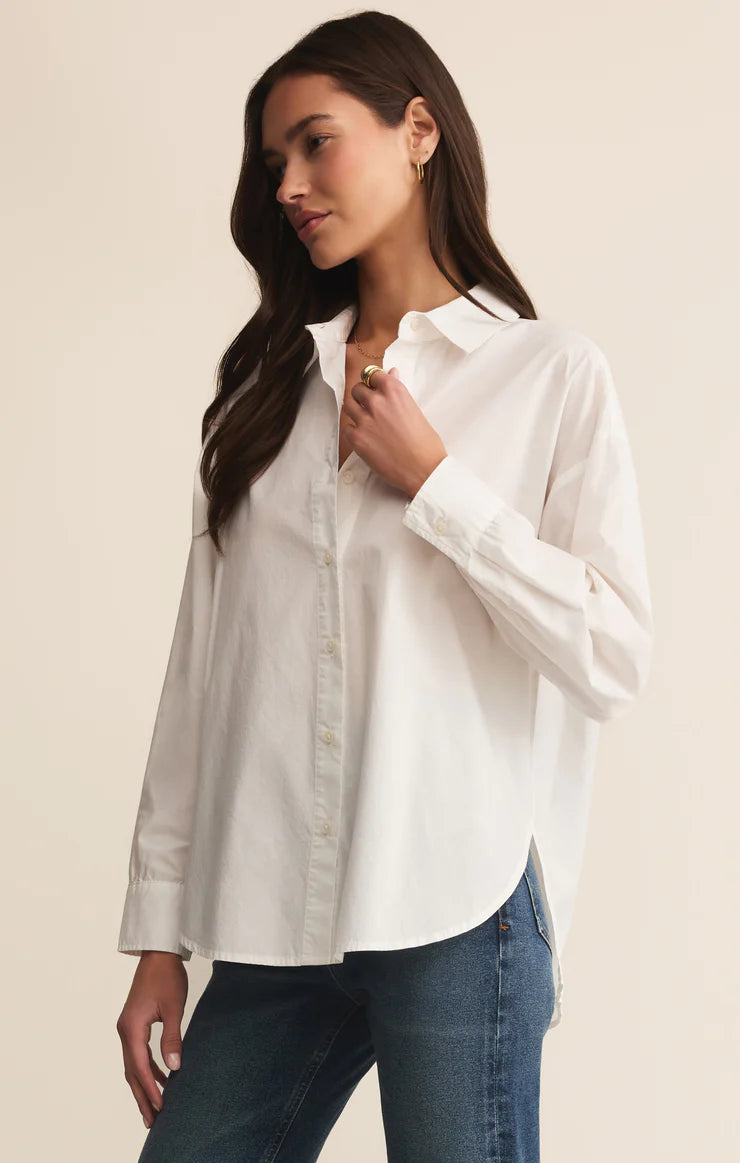Z SUPPLY Elevated Poplin Shirt white