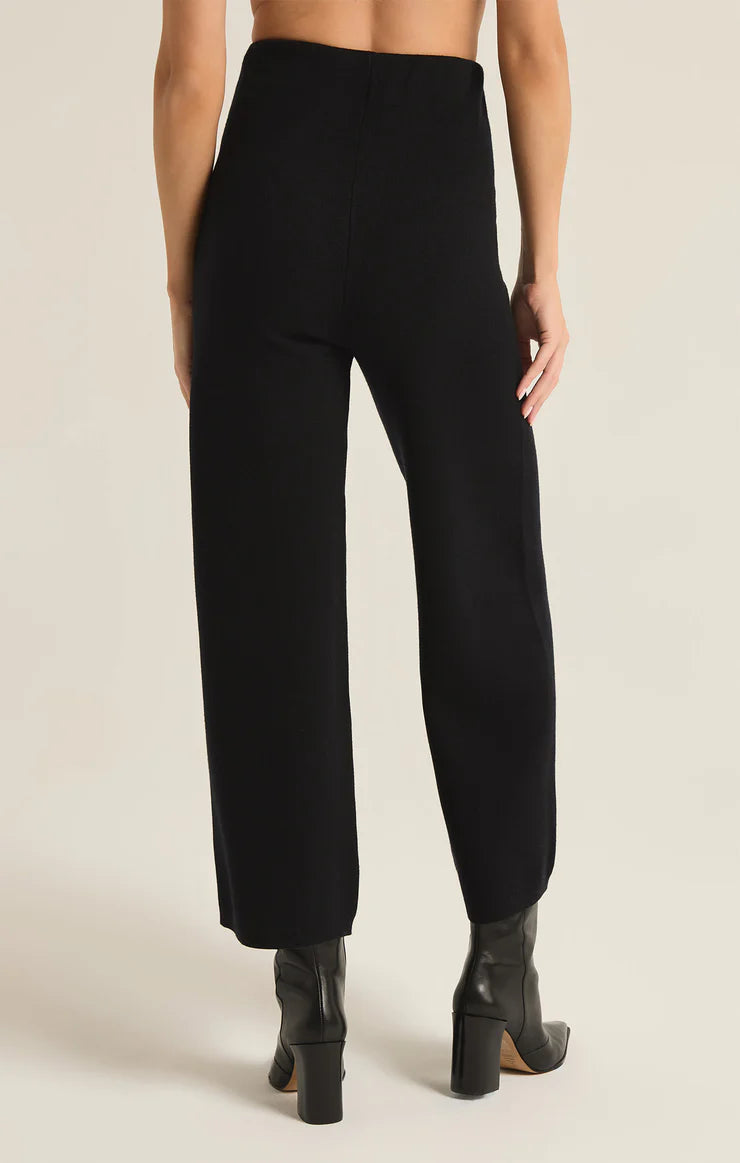 Z SUPPLY Elowen Sweater Knit Pant in black-back