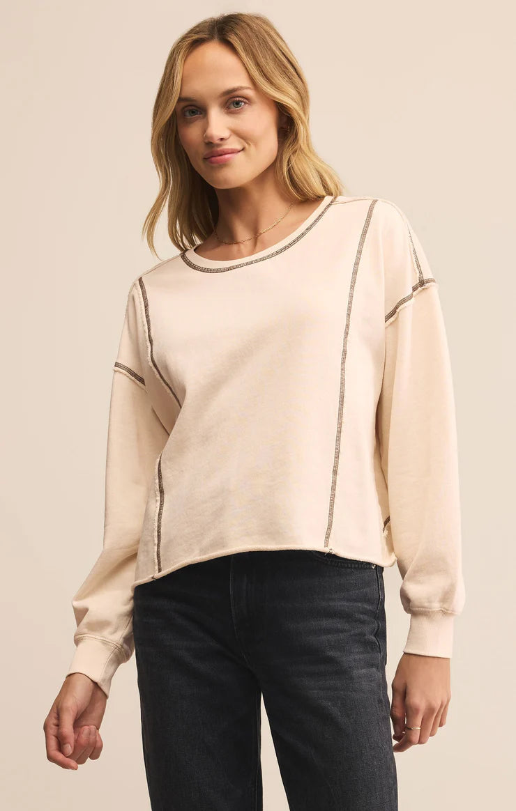 Z SUPPLY Fan Club Sweatshirt in crystal 
