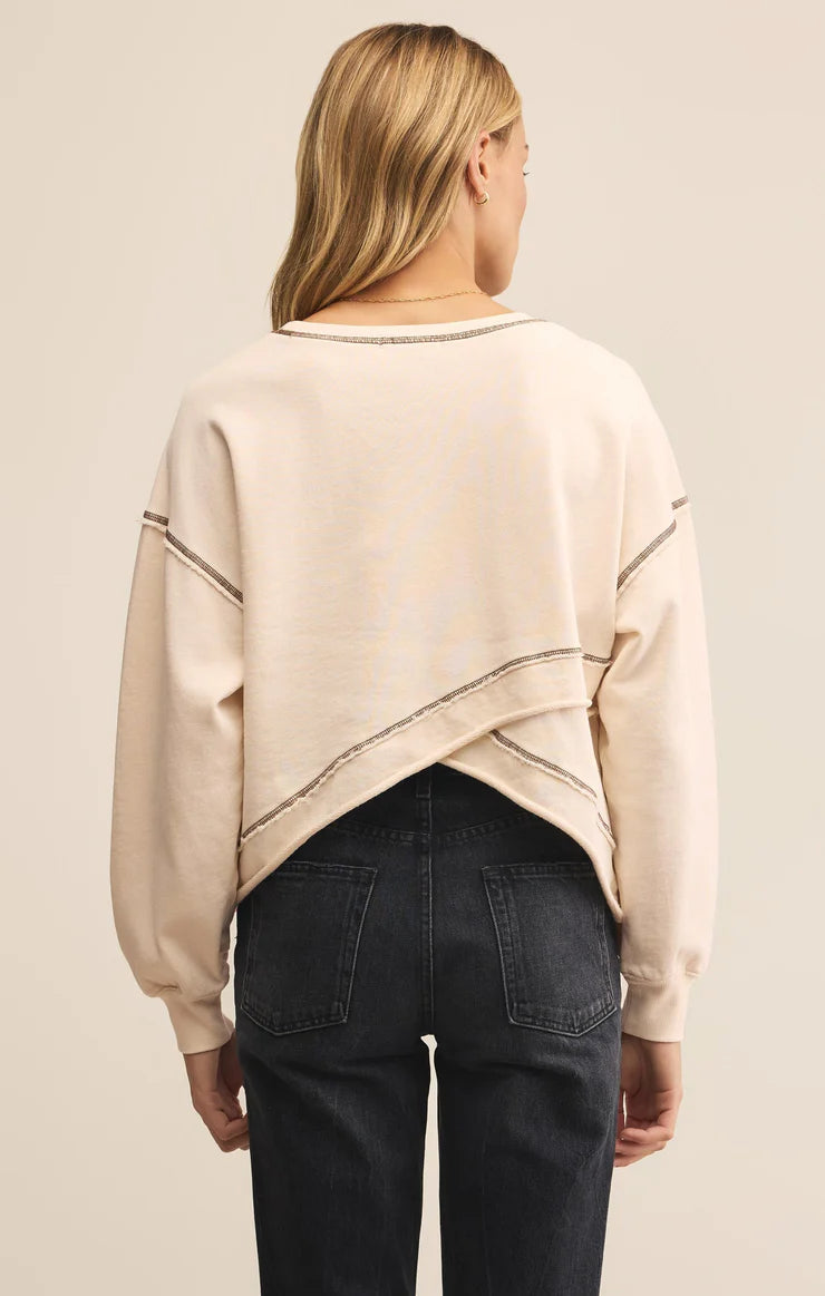 Z SUPPLY Fan Club Sweatshirt in crystal 
