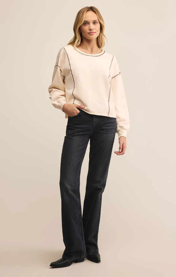 Z SUPPLY Fan Club Sweatshirt in crystal 