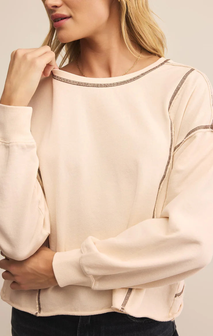 Z SUPPLY Fan Club Sweatshirt in crystal 