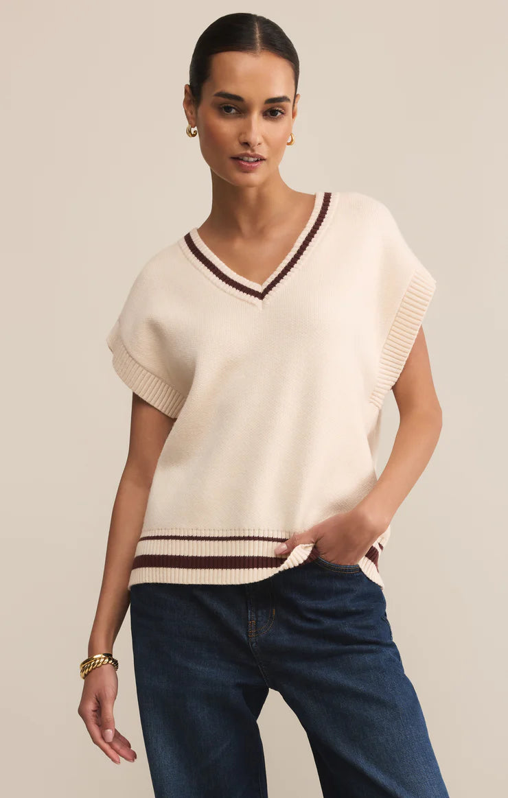 Z SUPPLY Fletcher Sweater Vest in crystal 