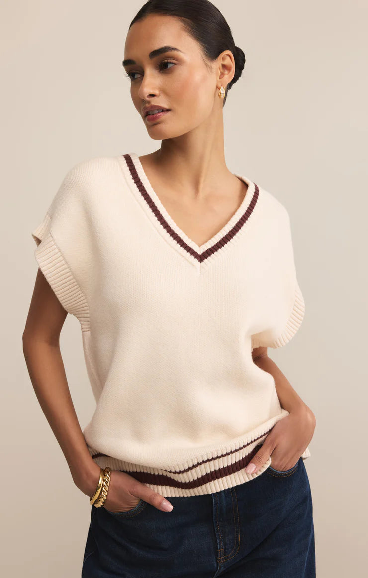 Z SUPPLY Fletcher Sweater Vest in crystal 
